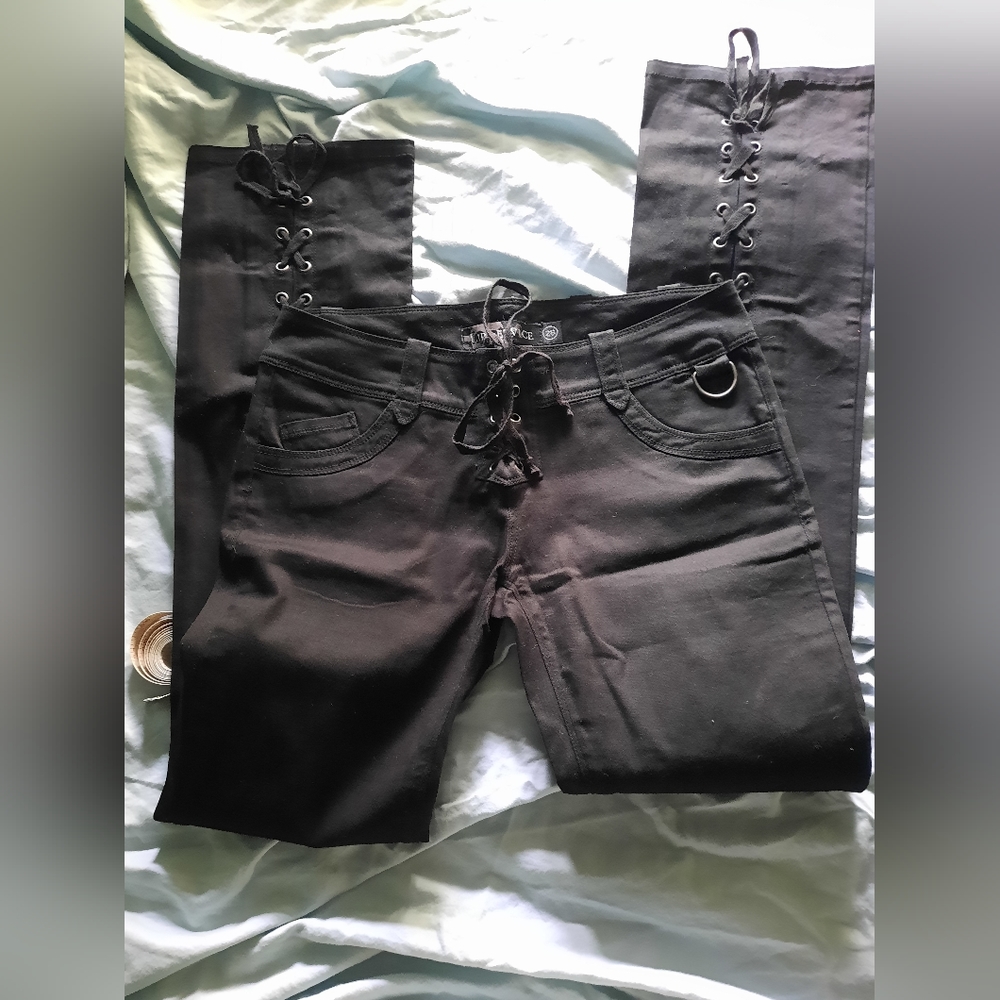 Lip Service Lace Up Jeans Size 28